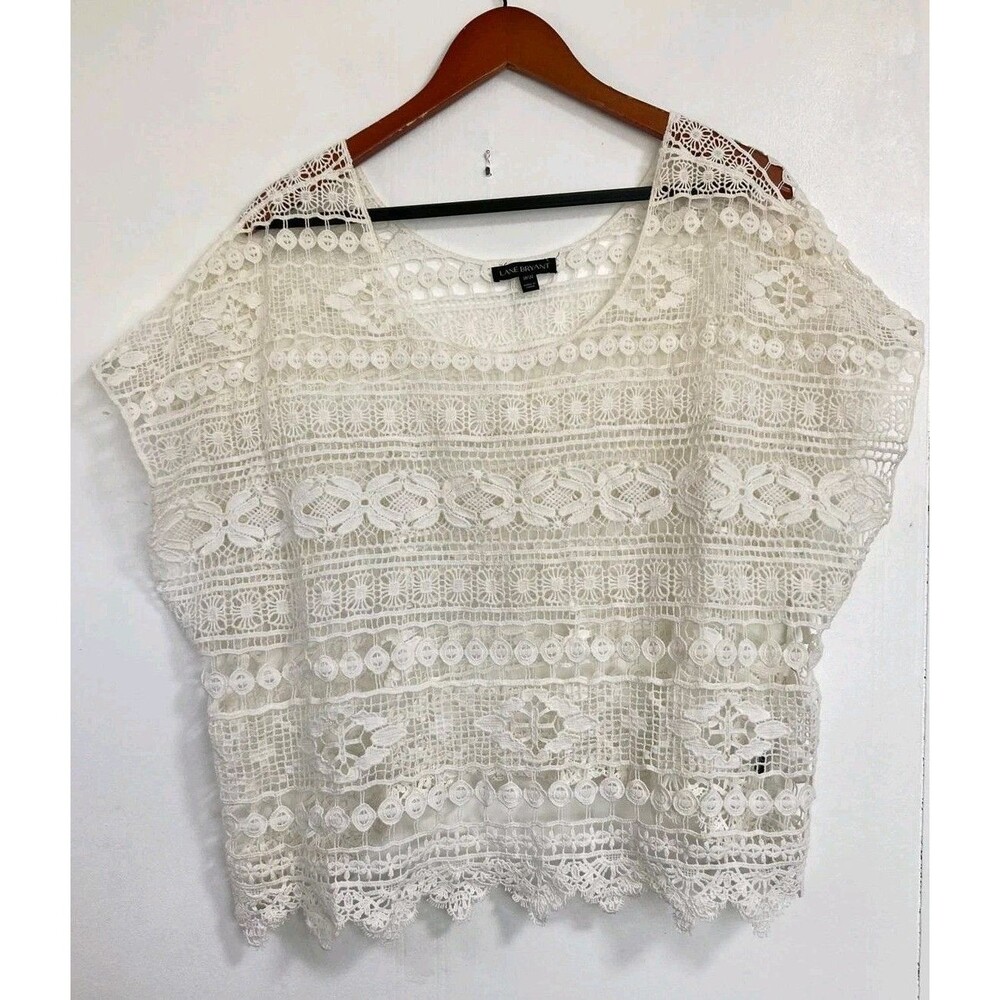 Lane Bryant Blouse Womens 18/20 Layering Festival Boho‎ Coastal Beach Nautical